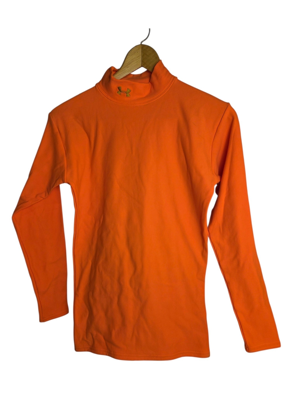 Under Armour Men's Mock Neck Long Sleeve Hunting Base Layer Orange Medium